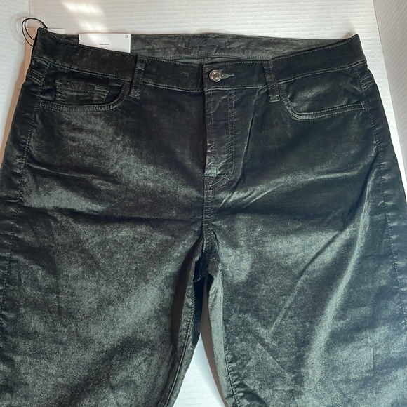 7 For All Mankind Women's Ankle Gwenevere Skinny Jeans Size 32 Evergreen Velvet - Picture 4 of 8